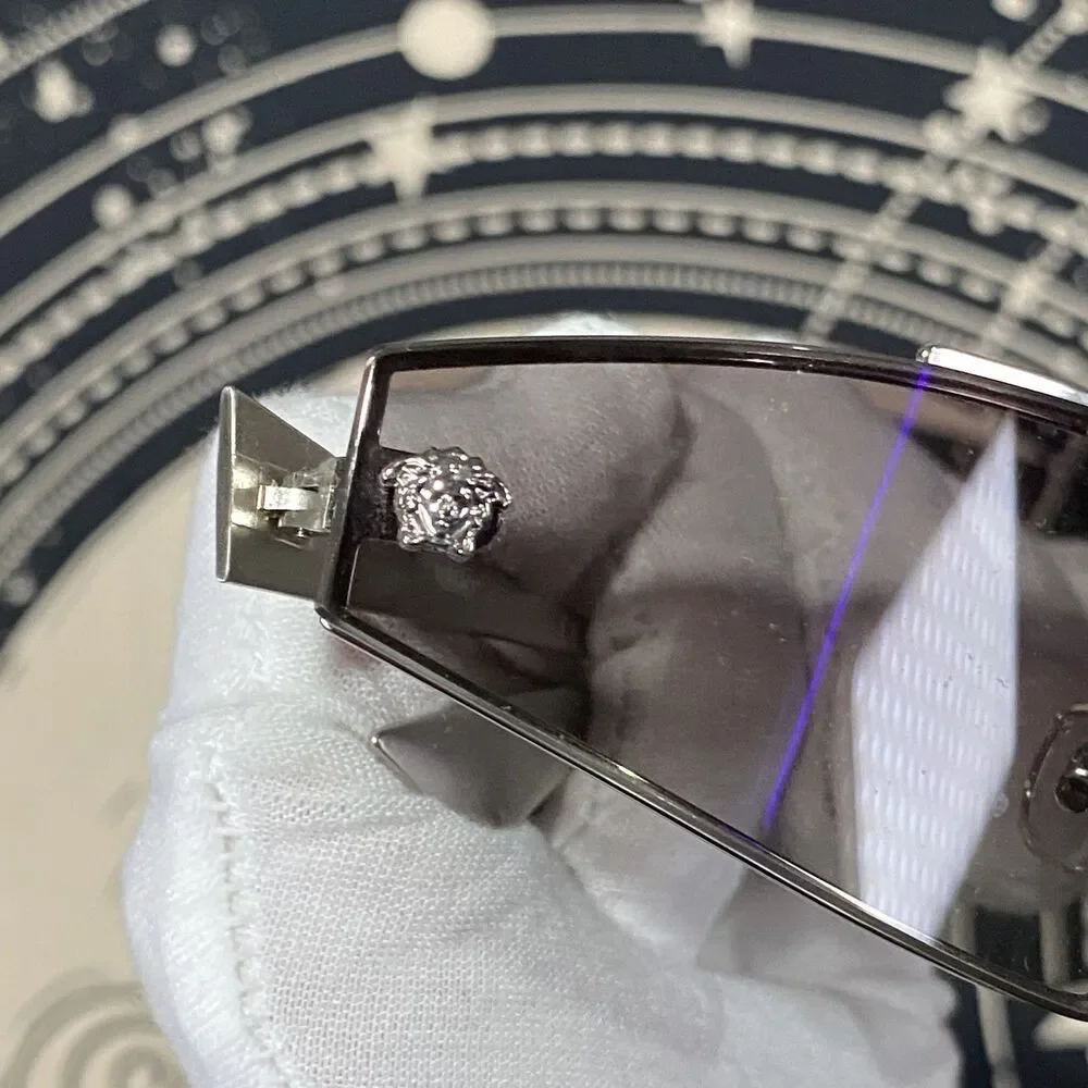 Versace MOD 2265 1000/11 Mens Sunglasses Luxury Designer Silver - Picture 5 of 6